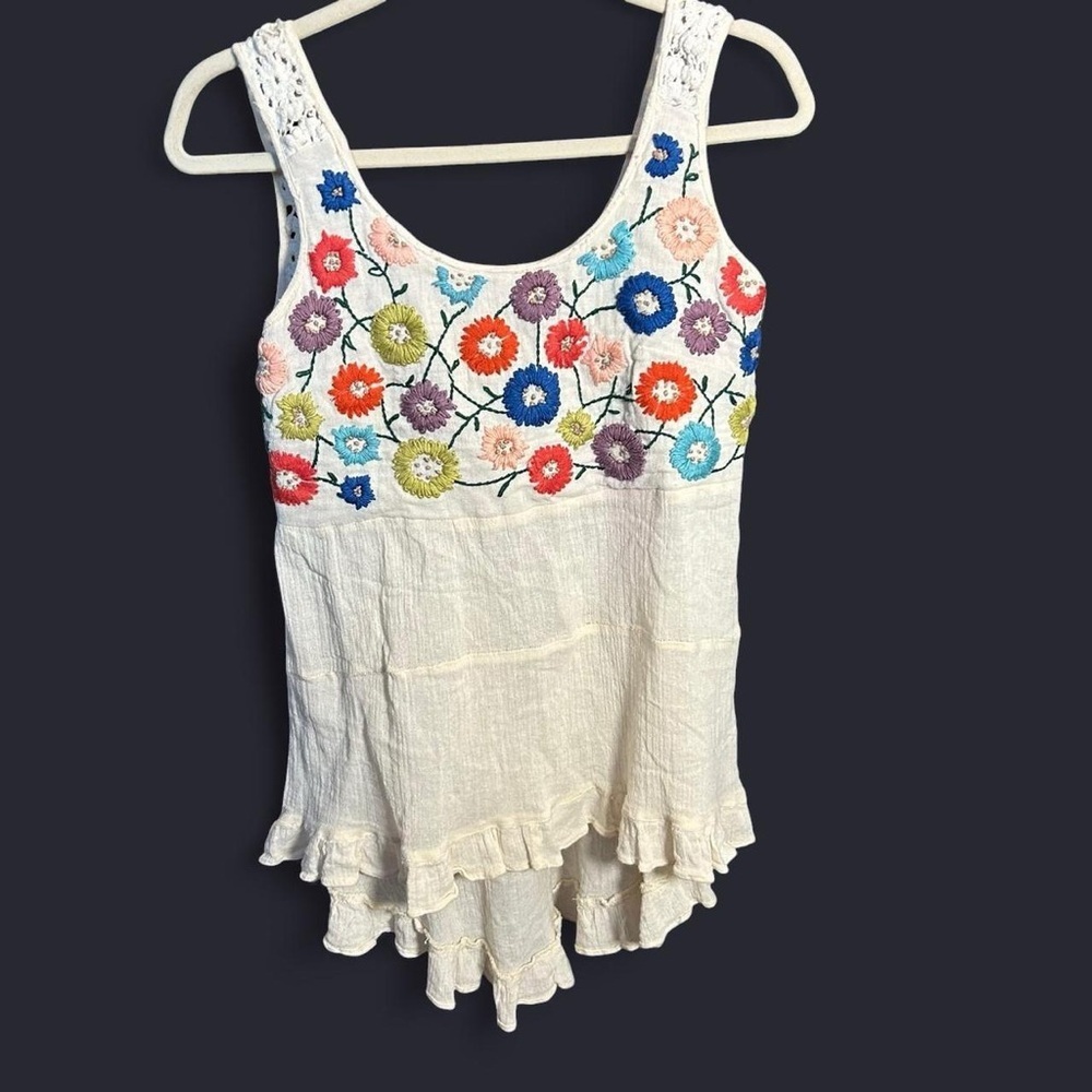 🌸 Judith March Embroidered Tank Top – Size Small - Picture 3 of 8